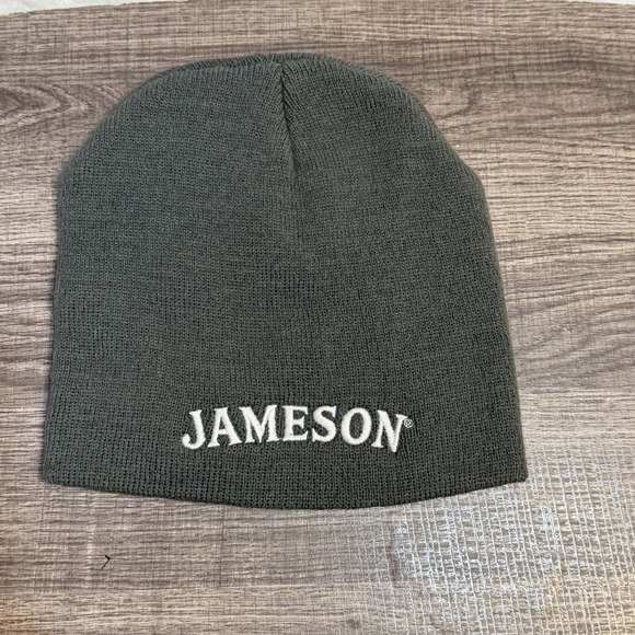 Other - Jameson Irish Whiskey Beanie Knit Cap Hat Grey Gray Embroidered Logo Toboggan